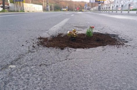 (ФОТО) Скопјани му посакаа “Добро утро“ на Шилегов со засадени цвеќиња во дупките на булеварите.